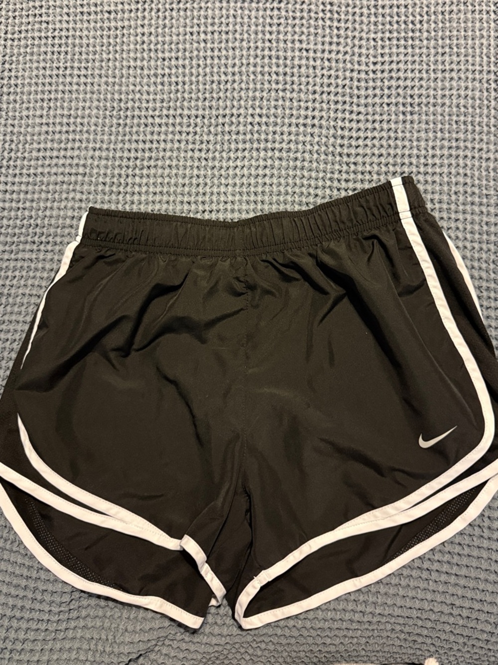 Nike Women's Black Athletic Shorts with White Trim